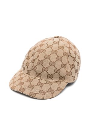 cappello in tela beige GUCCI KIDS | 4817743HC652140